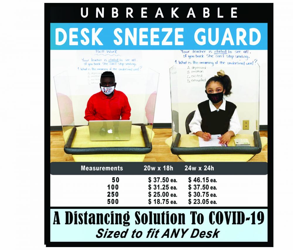 School - Desk Sneeze Guard